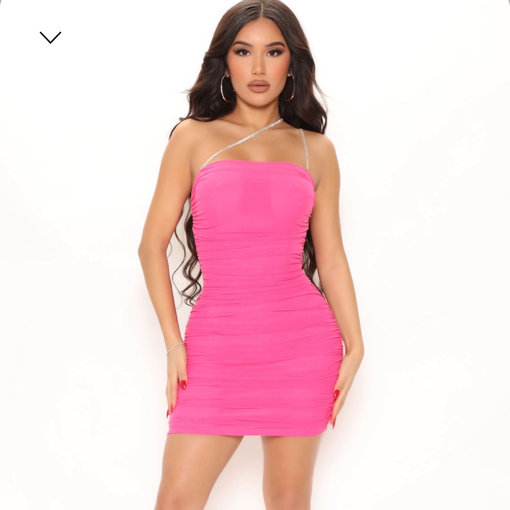 Rutched mini dress